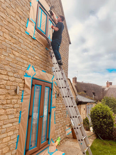 Professional Painter on site